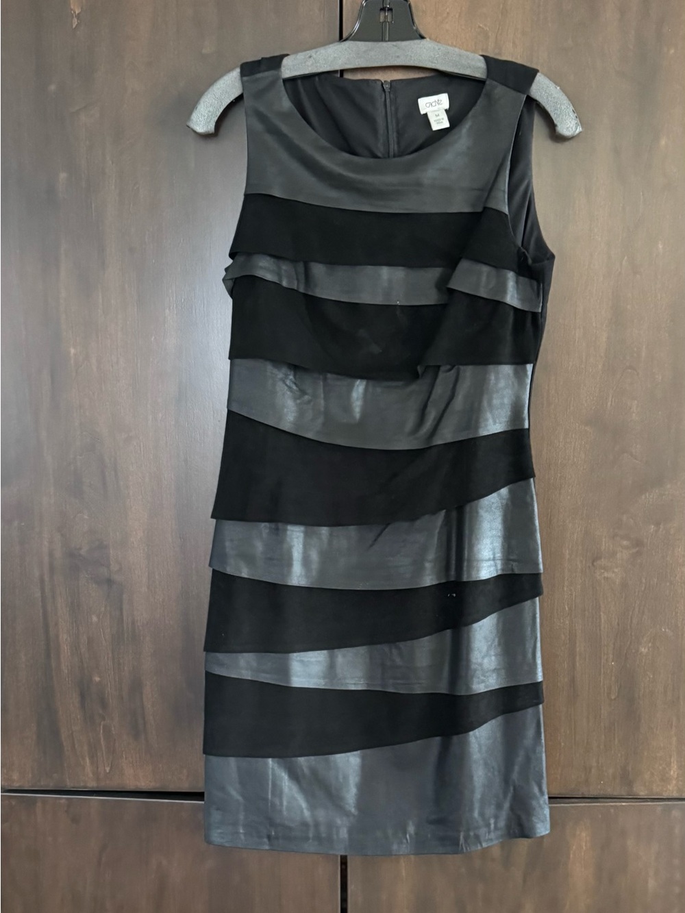 Cache leather and Suede Dress